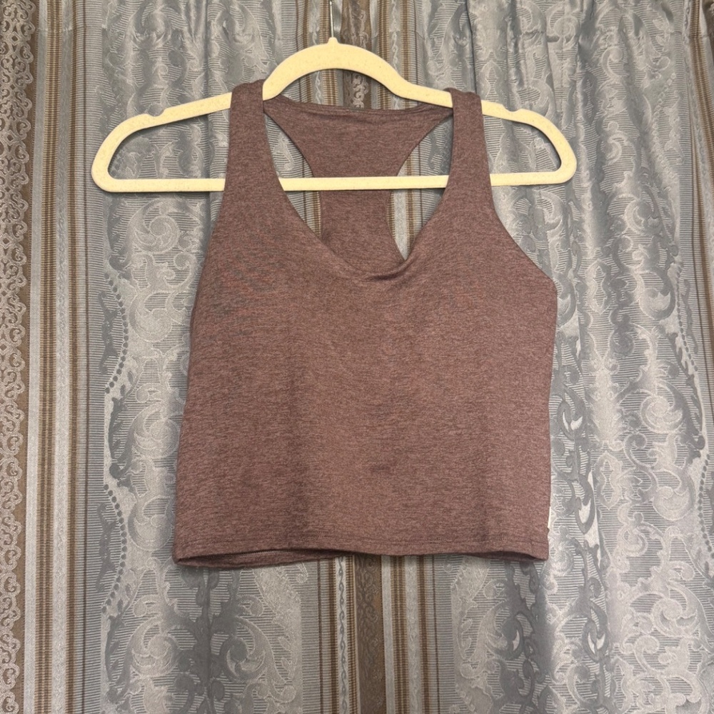 Vuori Halo Performance Crop 2.0 Zion Rose Heather - Picture 4 of 8